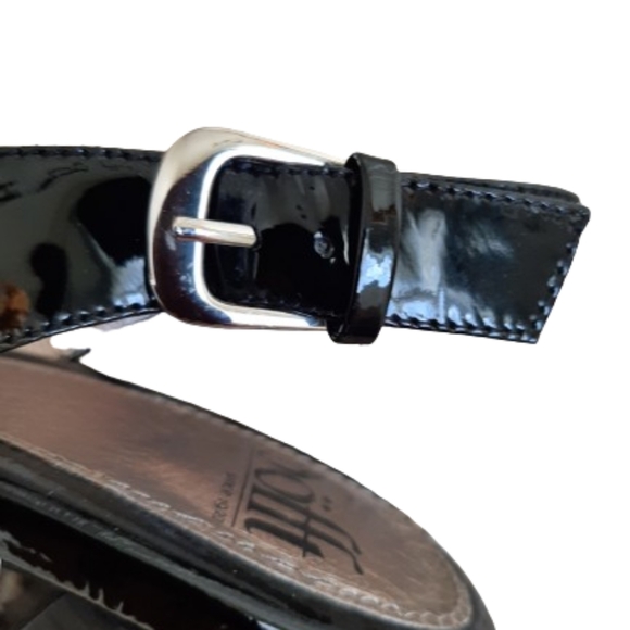 SÖFFT 👡 Beautiful Black Patent Leather Heels Sandals - Size:  9 - Picture 4 of 8